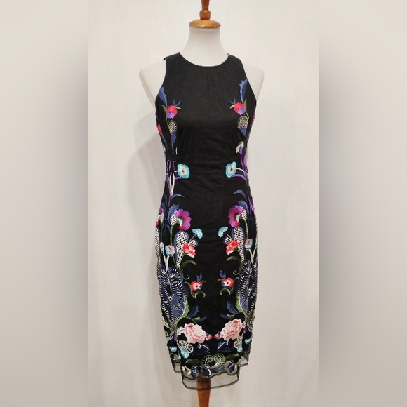 NICOLE MILLER FLORAL EMBROIDERED DRESS - Picture 5 of 10